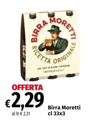 Birra Moretti cl 33x3