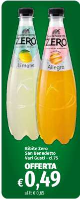 Bibite Zero San Benedetto Vari Gusti cl 75