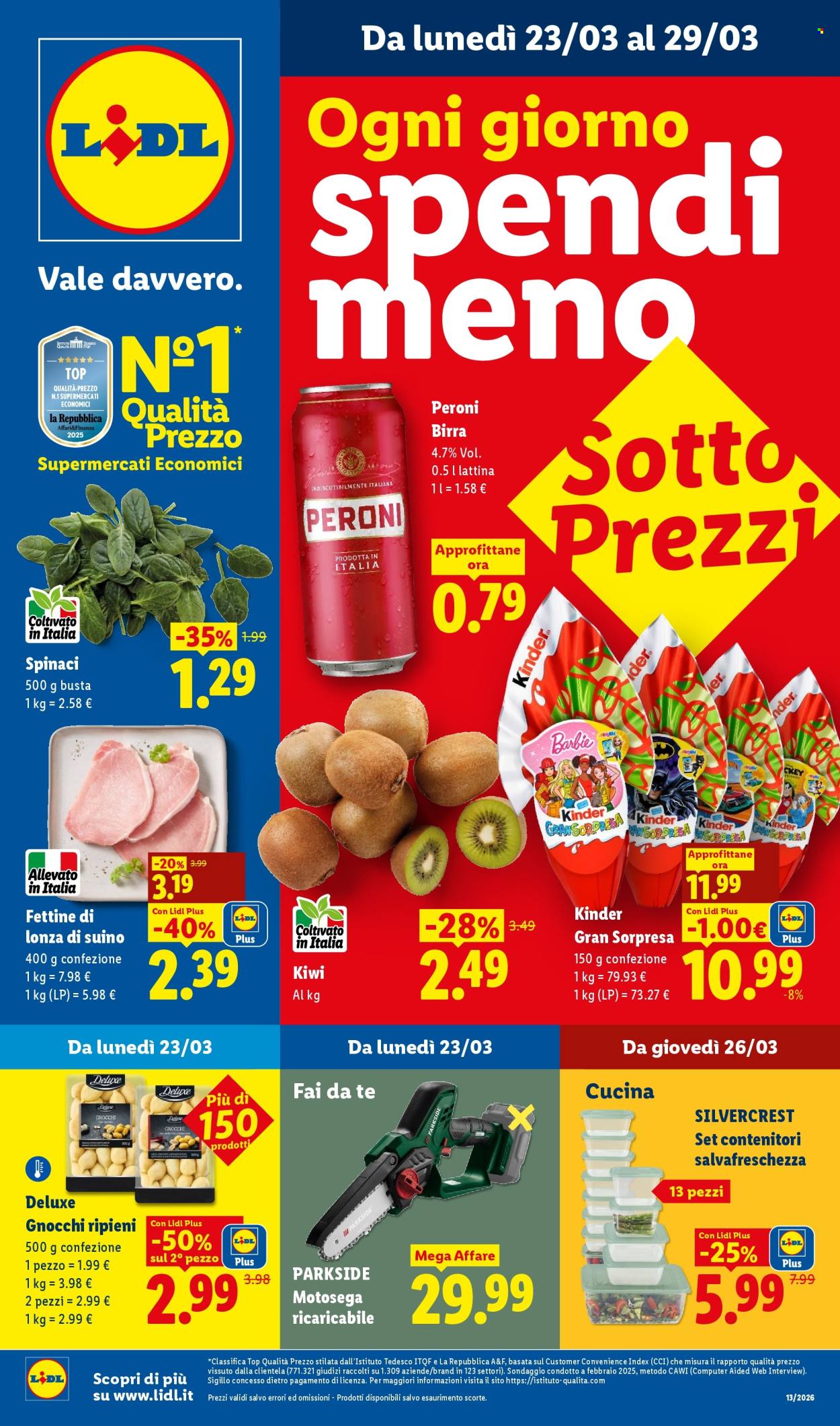 Volantino Lidl - 23/3/2026 - 29/3/2026. Pagina 1
