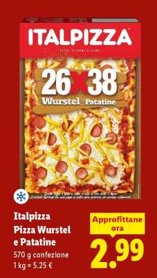 Italpizza Pizza wurstel e patatine