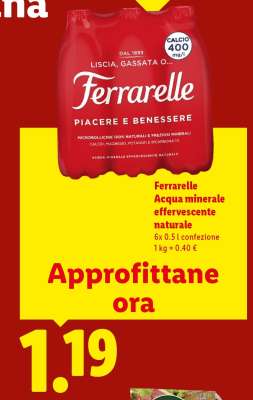 Ferrarelle Acqua minerale effervescente naturale
