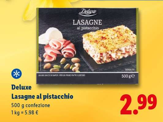 Deluxe Lasagne al pistacchio