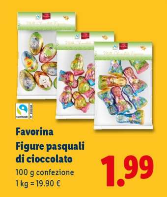 Favorina Figure pasquali di cioccolato