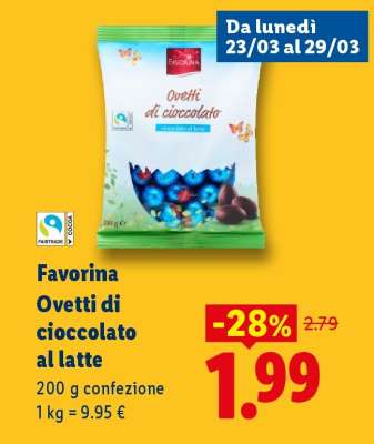 Favorina Ovetti di cioccolato al latte