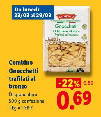 Combino Gnocchetti trafilati al bronzo