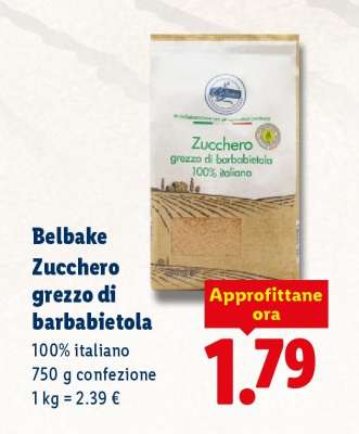 Belbake Zucchero grezzo di barbabietola