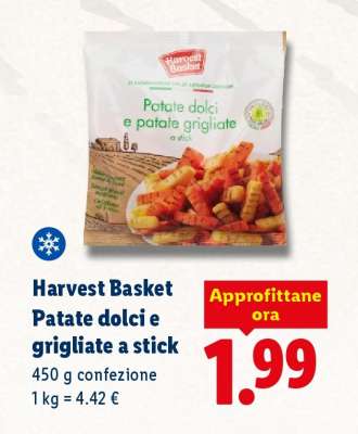 Harvest Basket Patate dolci e grigliate a stick