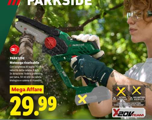 PARKSIDE Motosega ricaricabile