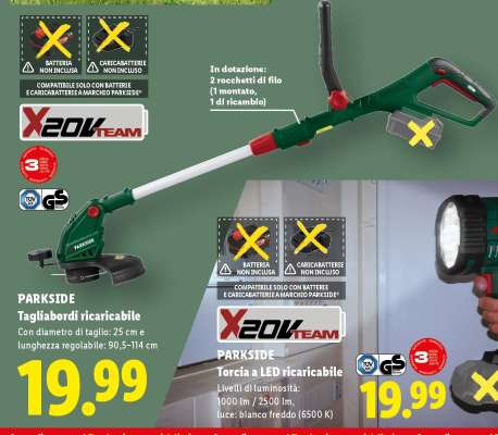 PARKSIDE Tagliabordi ricaricabile