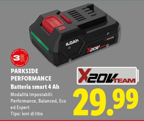 PARKSIDE PERFORMANCE Batteria smart 4 Ah