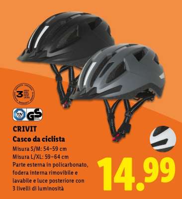 CRIVIT Casco da ciclista