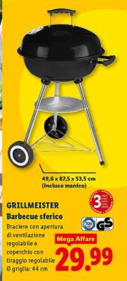 GRILLMEISTER Barbecue sferico