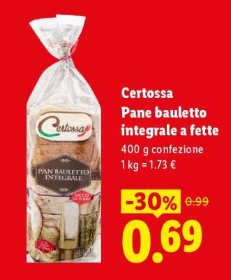 Certossa Pane bauletto integrale a fette