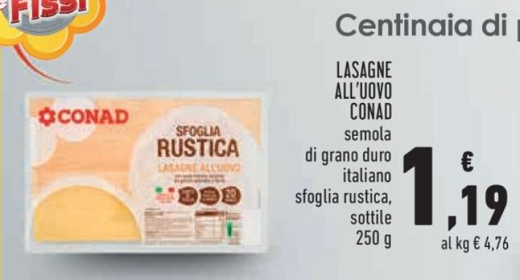 Lasagne all'uovo CONAD