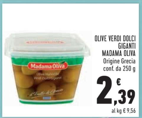 Olive Verdi Dolci Giganti Madama Oliva