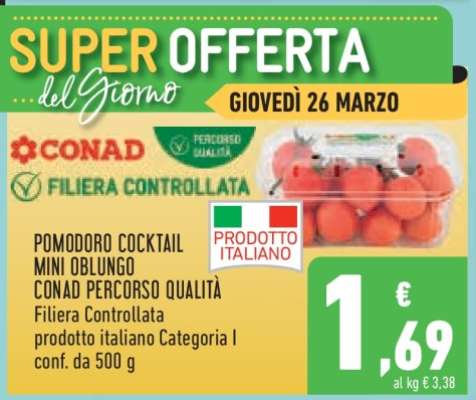 POMODORO COCKTAIL MINI OBLUNGO CONAD PERCORSO QUALITÀ