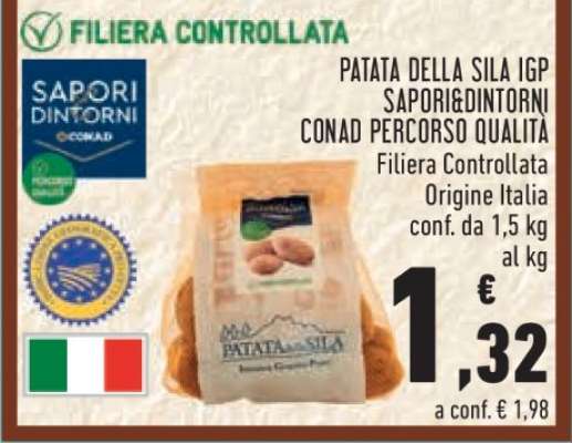 PATATA DELLA SILA IGP SAPORI&DINTORNI CONAD PERCORSO QUALITÀ