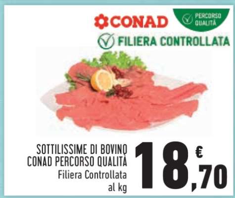 Sottilissime di Bovino Conad Percorso Qualità