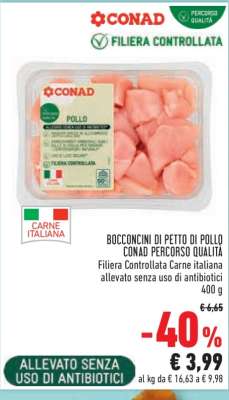 BOCCONCINI DI PETTO DI POLLO CONAD PERCORSO QUALITA