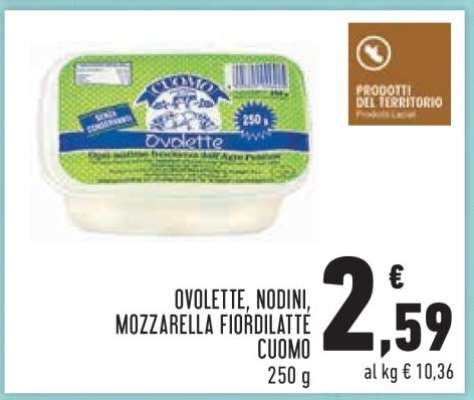 OVOLETTE, NODINI, MOZZARELLA FIOR DI LATTE CUOMO