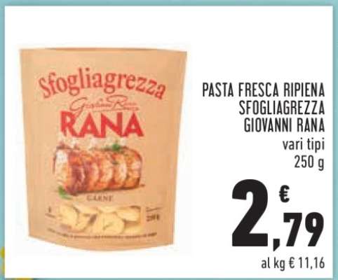 PASTA FRESCA RIPIENA SFOGLIAGREZZA GIOVANNI RANA