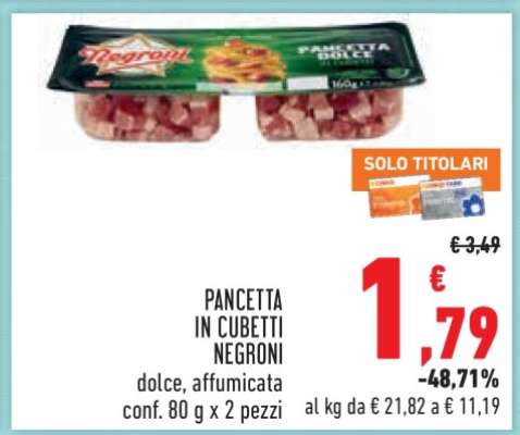 Pancetta in Cubetti Negroni