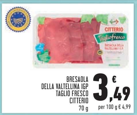 Bresaola della Valtellina IGP Taglio Fresco Citterio