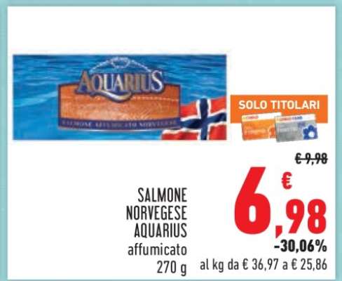 Salmone Norvegese Aquarius affumicato