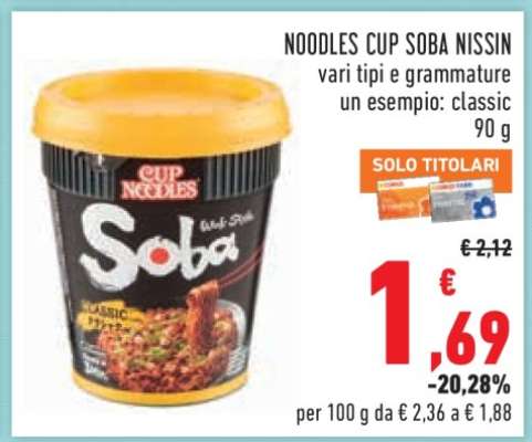 NOODLES CUP SOBA NISSIN