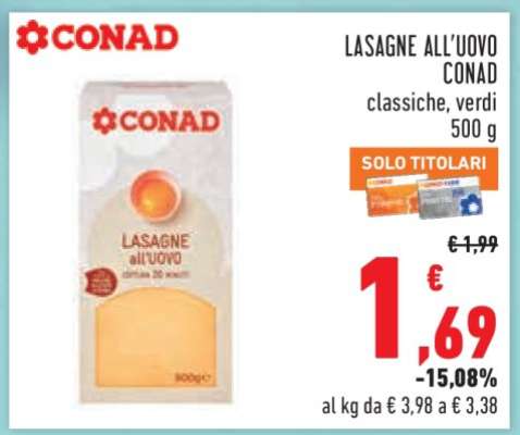 Lasagne all'uovo CONAD