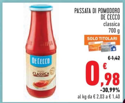 PASSATA DI POMODORO DE CECCO