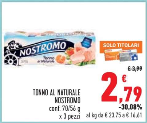 TONNO AL NATURALE NOSTROMO