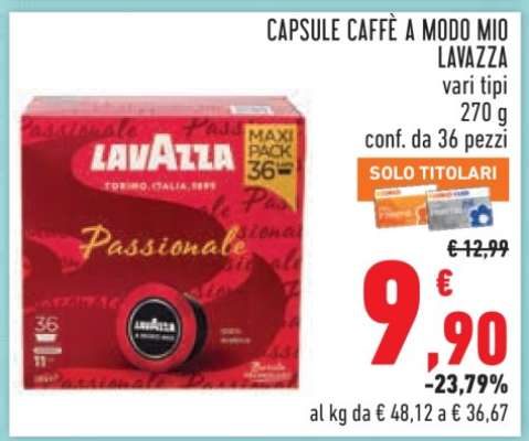 CAPSULE CAFFÈ A MODO MIO LAVAZZA