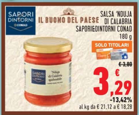Salsa 'Nduja di Calabria Sapori&Dintorni Conad