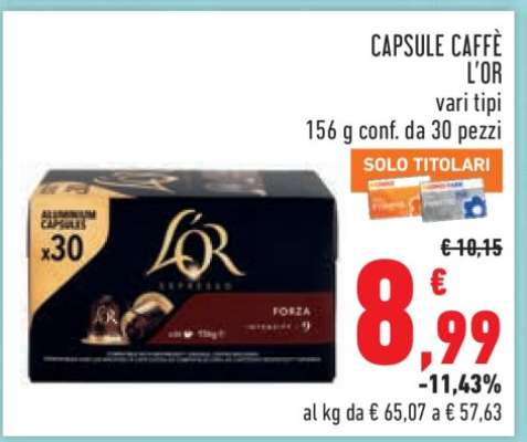 CAPSULE CAFFÈ L'OR