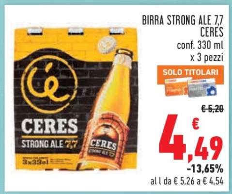 BIRRA STRONG ALE 7,7 CERES