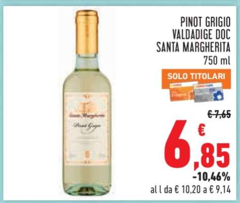 PINOT GRIGIO VALDADIGE DOC SANTA MARGHERITA 750 ml