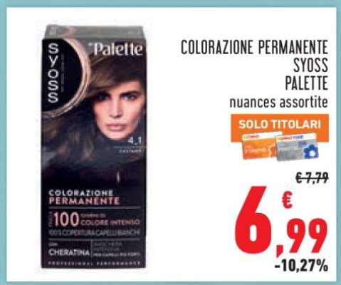 COLORAZIONE PERMANENTE SYOSS PALETTE