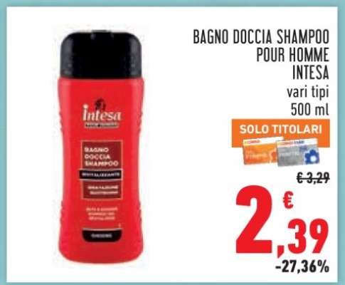 BAGNO DOCCIA SHAMPOO POUR HOMME INTESA