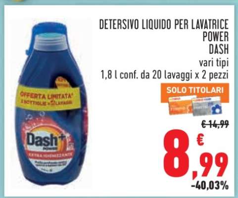 DETERSIVO LIQUIDO PER LAVATRICE POWER DASH