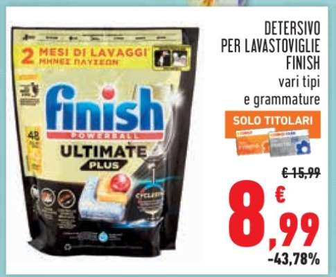 Detersivo per Lavastoviglie Finish