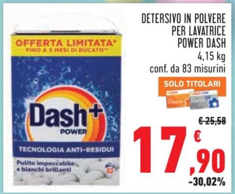 DETERSIVO IN POLVERE PER LAVATRICE POWER DASH