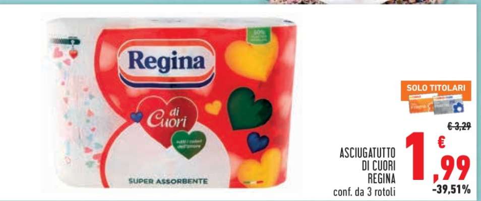ASCIUGATUTTO DI CUORI REGINA