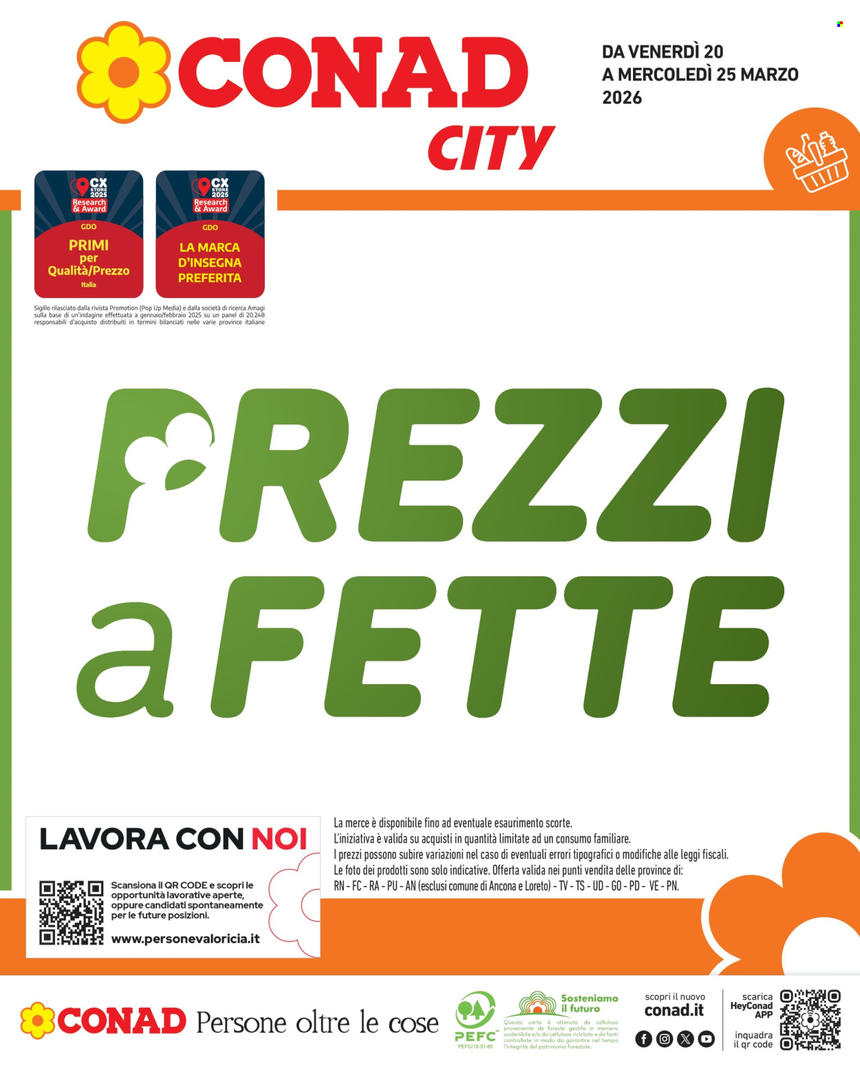 Volantino Conad City - 20/3/2026 - 25/3/2026. Pagina 1