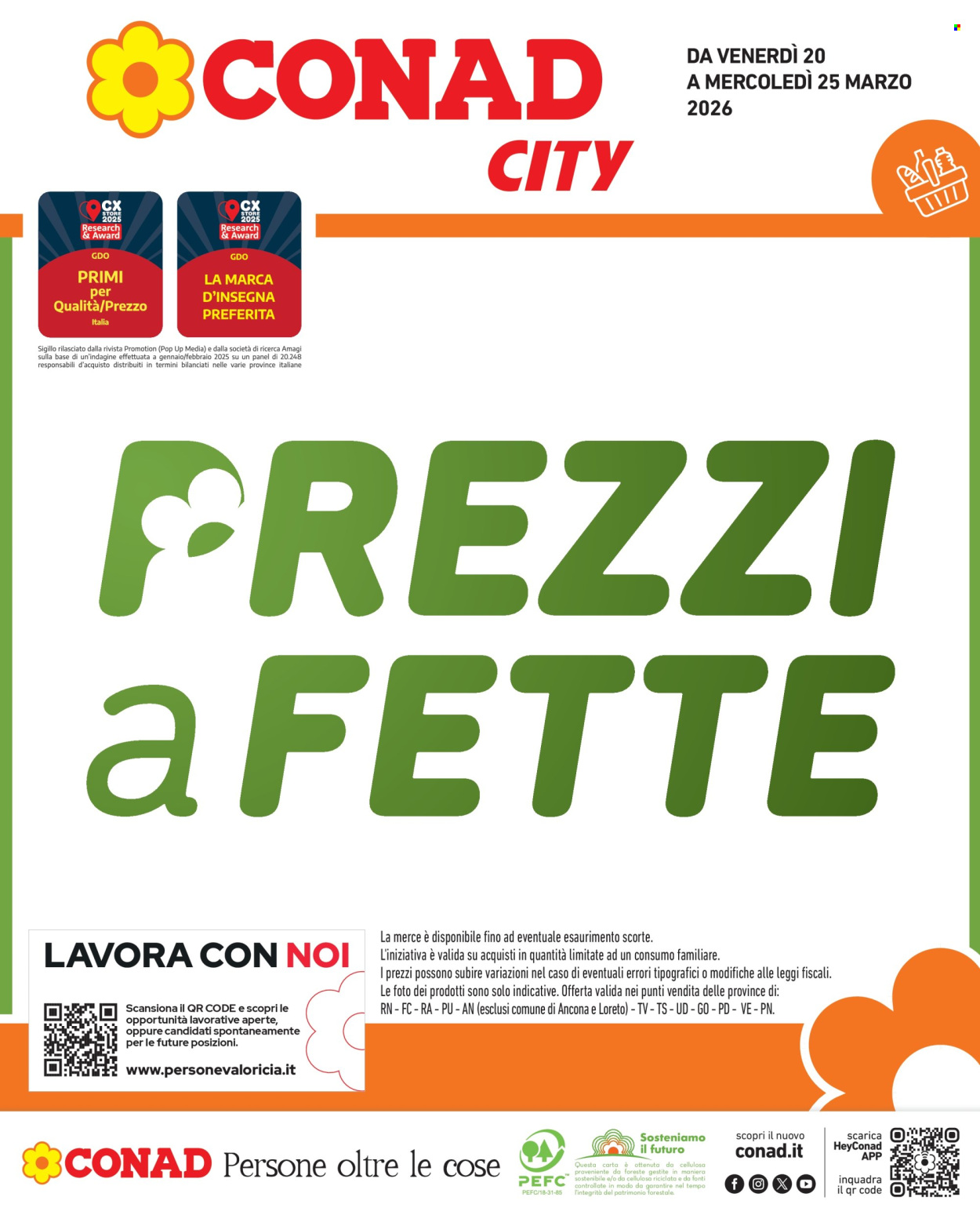 Volantino Conad City - 20/3/2026 - 25/3/2026. Pagina 1