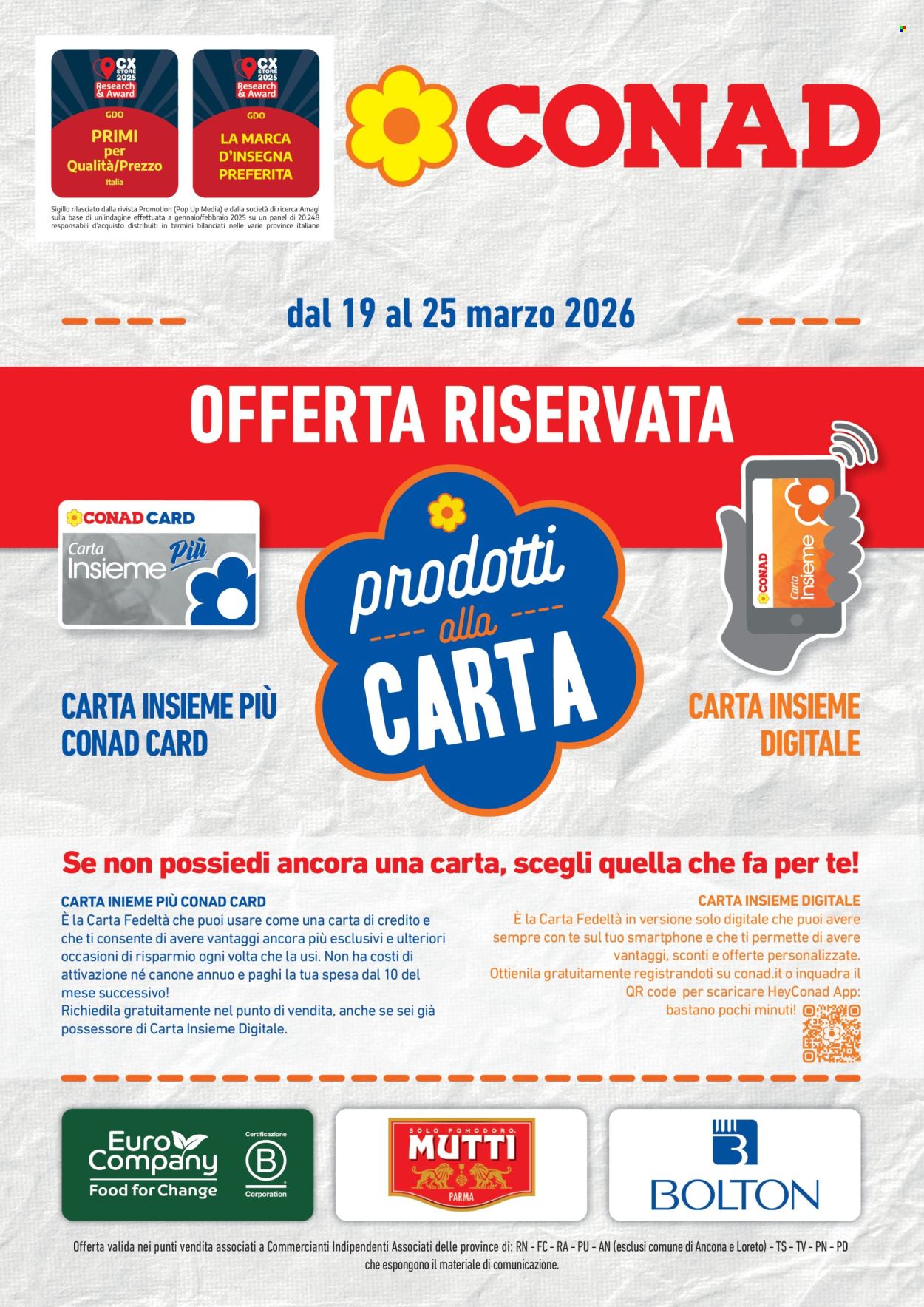 Volantino Conad - 19/3/2026 - 25/3/2026. Pagina 1