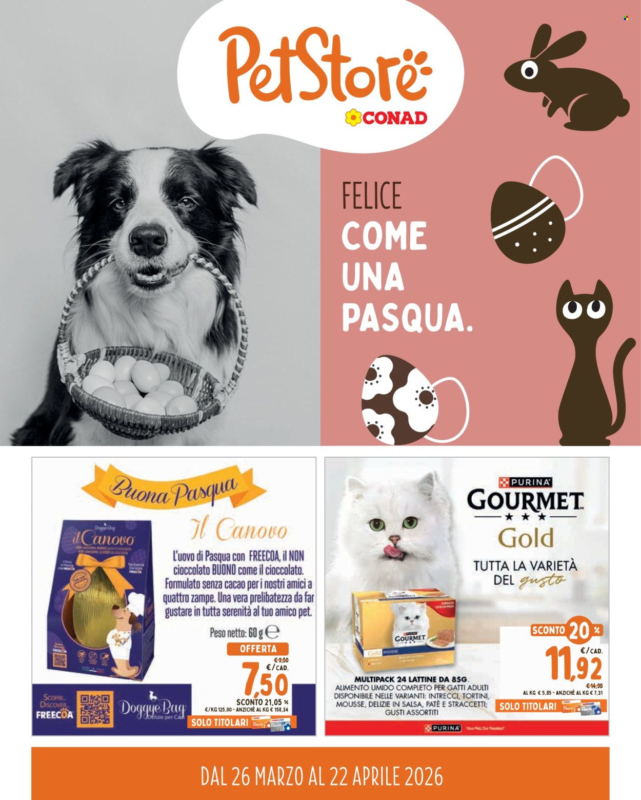 Volantino Pet Store Conad - 26/3/2026 - 22/4/2026. Pagina 1