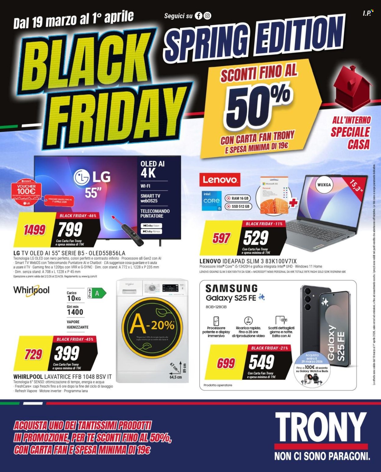 Volantino Trony - 19/3/2026 - 1/4/2026. Pagina 1
