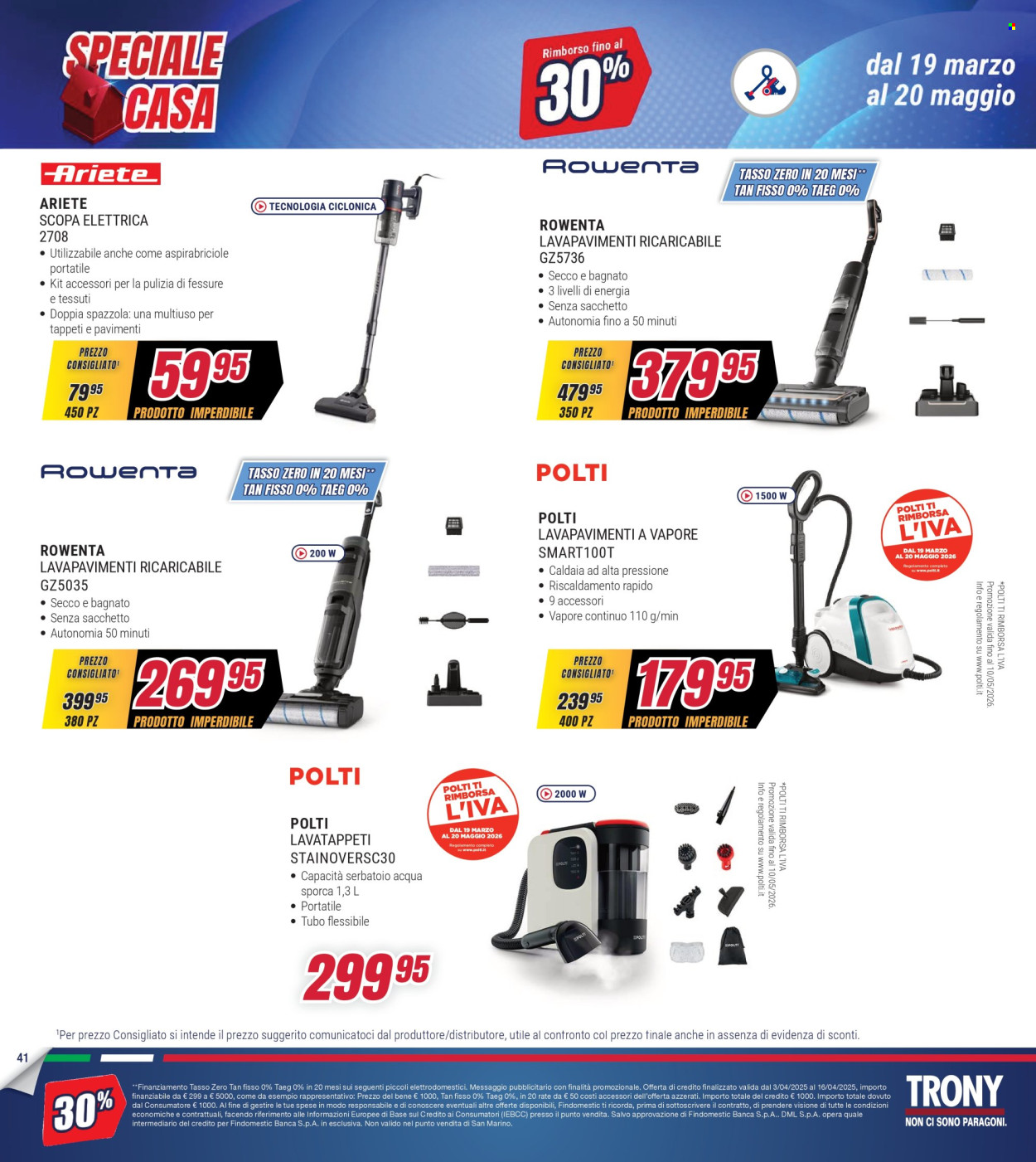 Volantino Trony - 19/3/2026 - 1/4/2026. Pagina 41