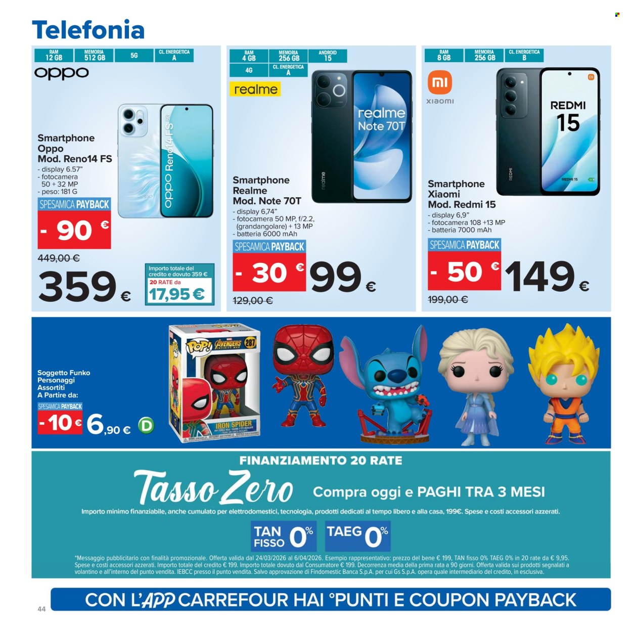 Volantino Carrefour - 24/3/2026 - 6/4/2026. Pagina 44